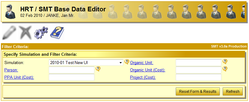 Base Data Editor form
