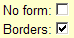 Show borders and no-form input fields