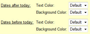 Date formatting options