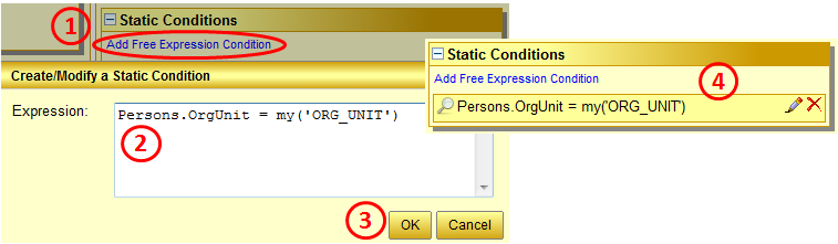 Free static my() expression