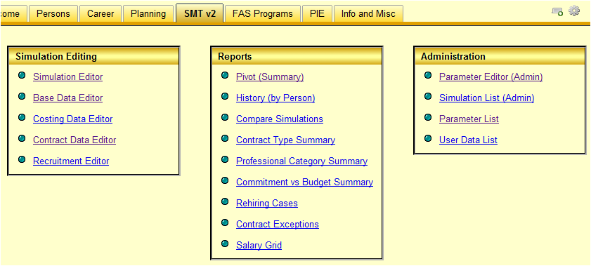 SMT menu